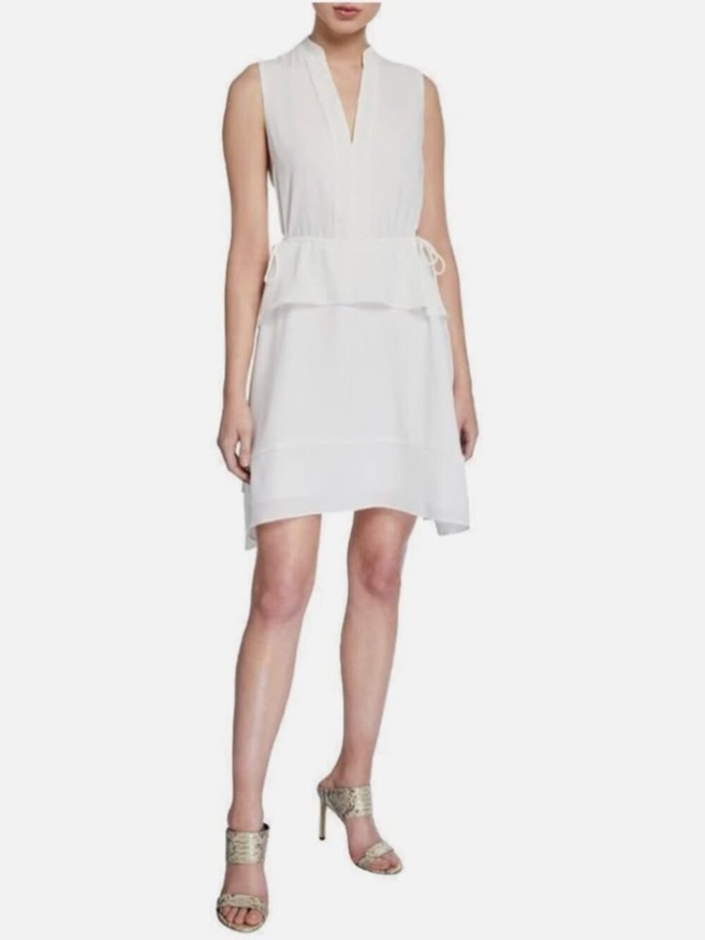 White Sleeveless Club Monaco Summer Dress (size 6)